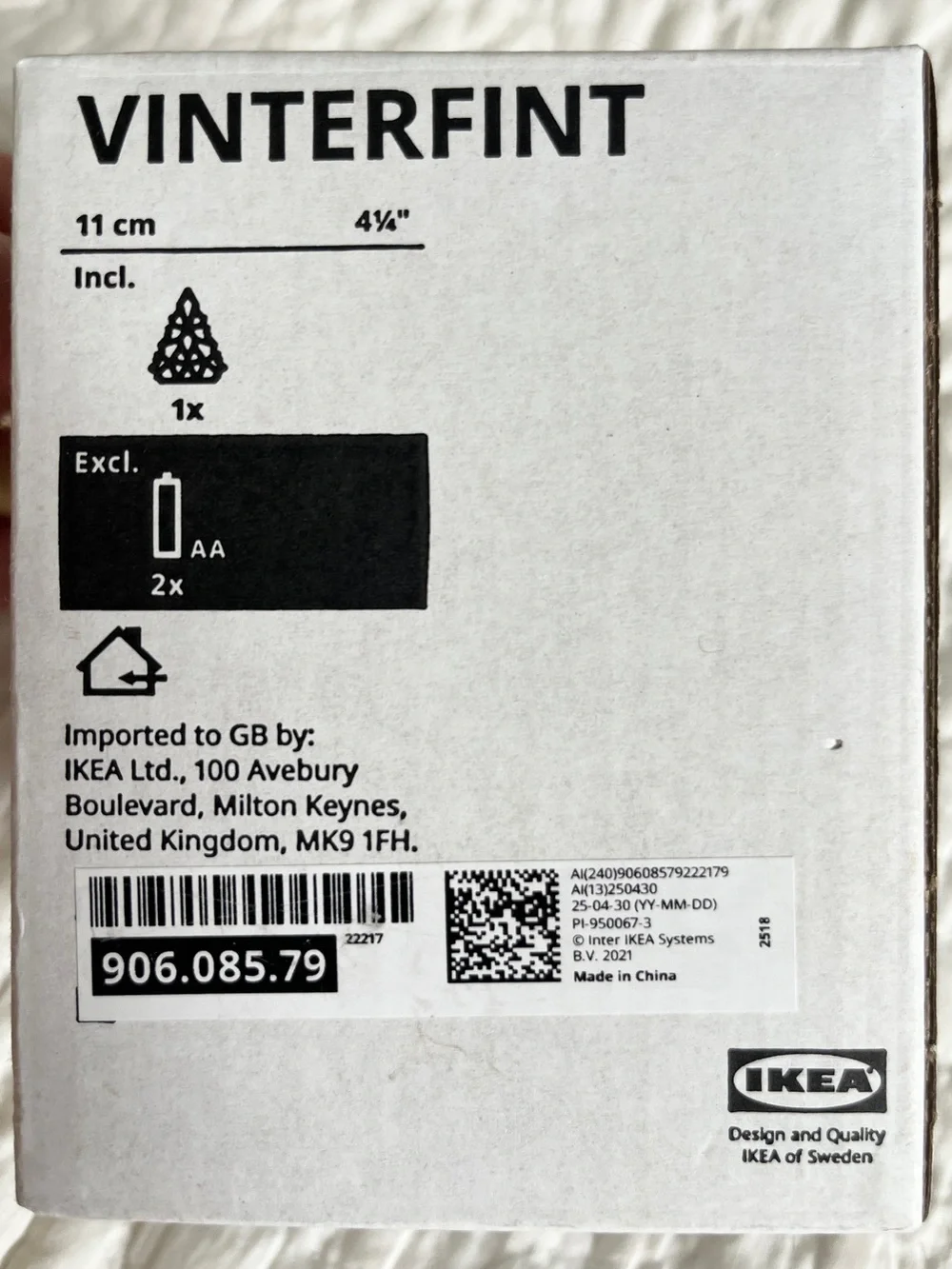 IKEA Clear Christmas Tree Decor Vinterfint Plastic Light 4.25” Timer Holiday
